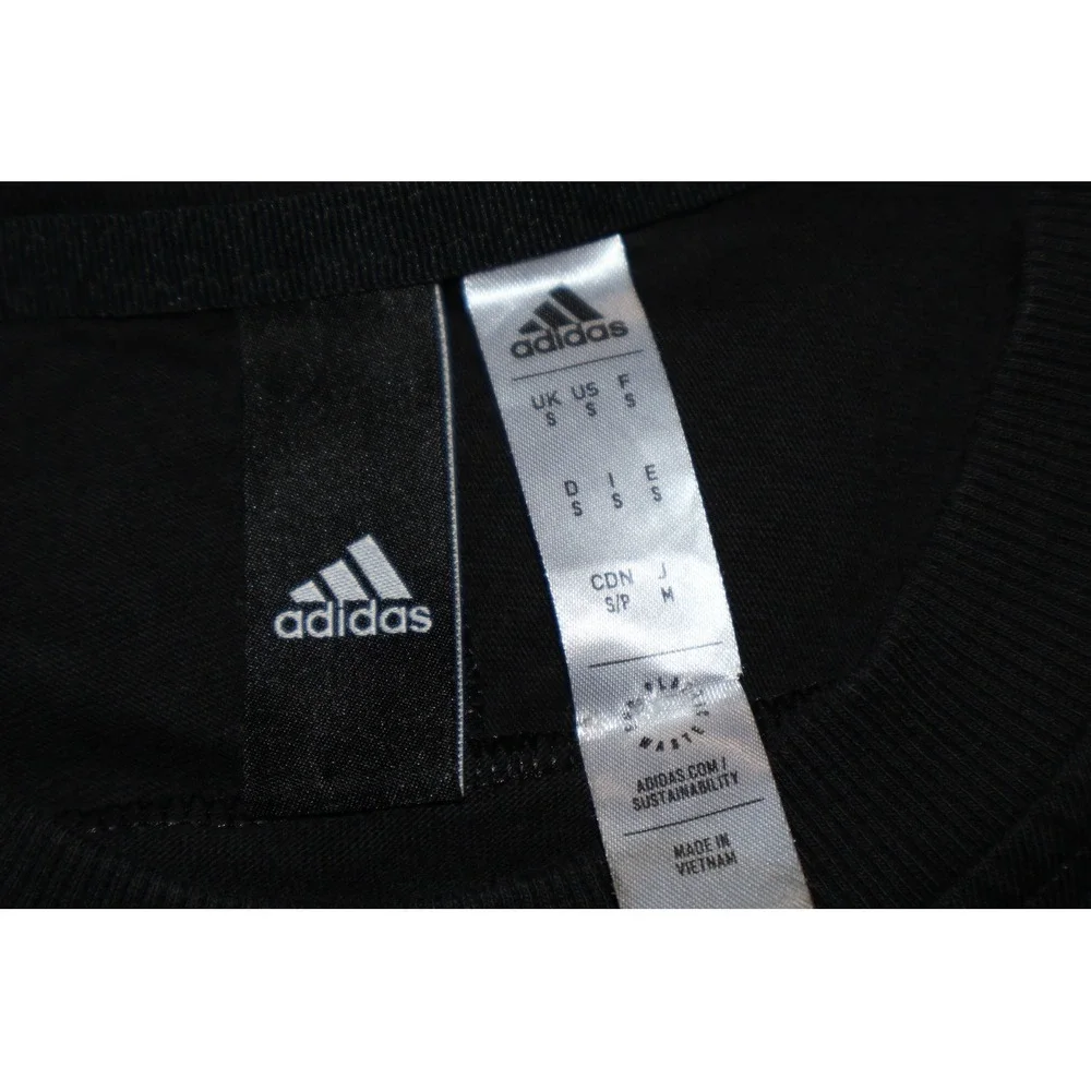 Adidas T-Shirt Men Small Black Roma Graphic Short Sleeve Sporty Tee